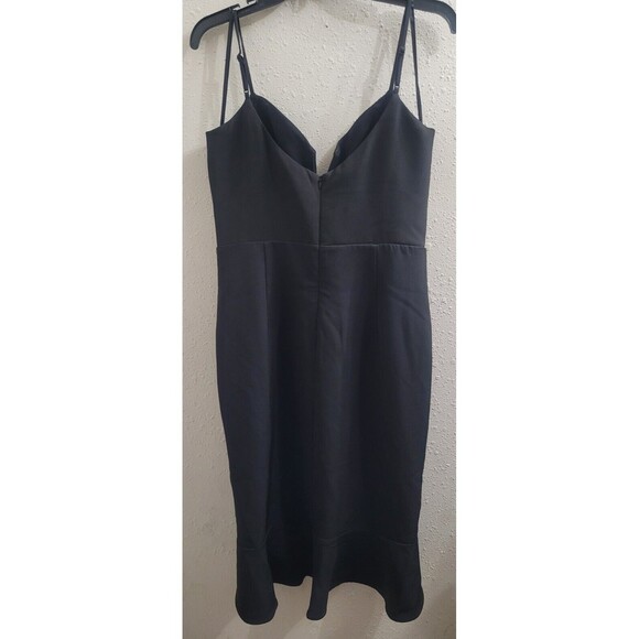 Bardot Women's Black Kristen Flounce Ruffle Hem Midi Cocktail Dress Sz 8 NWOT - Picture 6 of 8